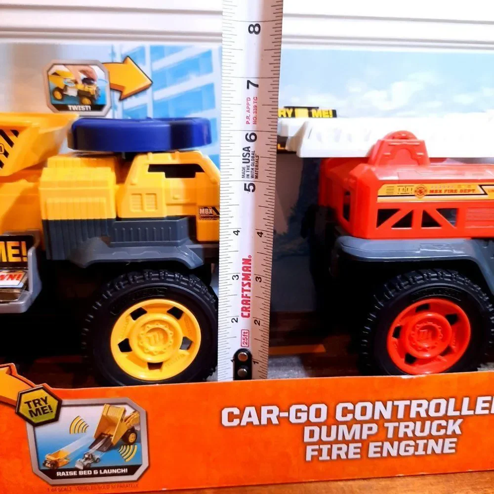 NEW Matchbox Car-Go Controllers Dump Truck Fire Engine set sounds cargo vehicles